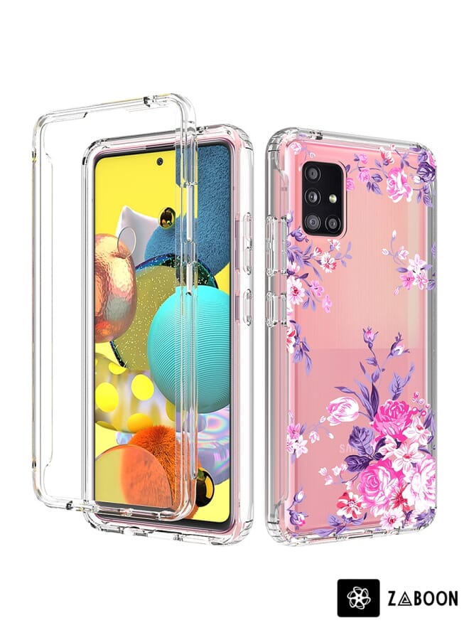 Zaboon Protective Case Cover For Samsung Galaxy A51 5G 2 in 1 High Transparent Painted Shockproof PC + TPU Protective Case - Image 1