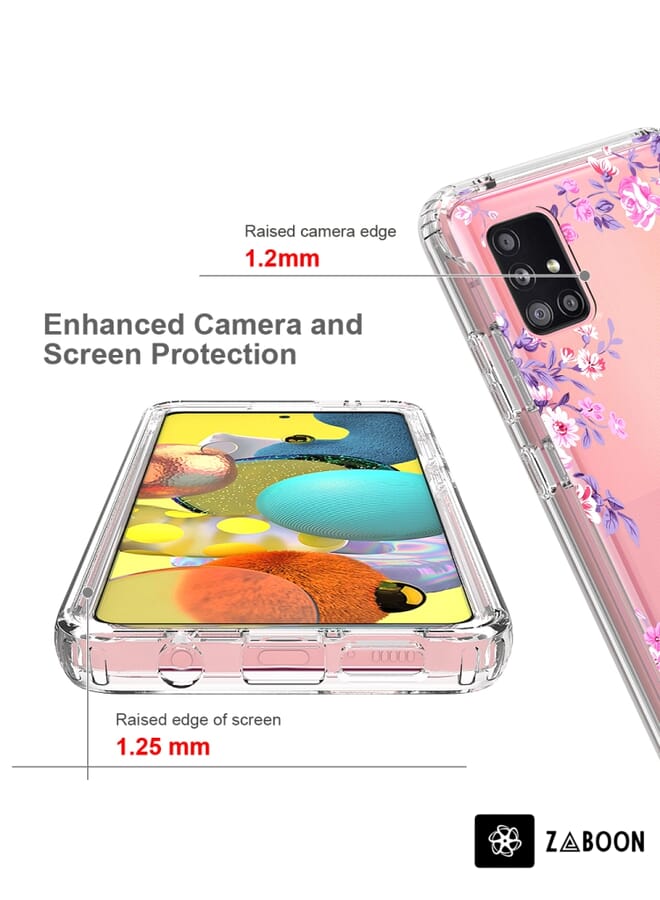 Zaboon Protective Case Cover For Samsung Galaxy A51 5G 2 in 1 High Transparent Painted Shockproof PC + TPU Protective Case - Image 4