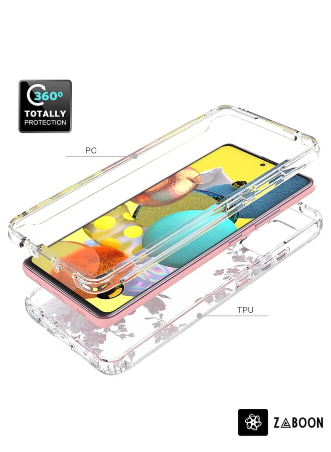 Zaboon Protective Case Cover For Samsung Galaxy A51 5G 2 in 1 High Transparent Painted Shockproof PC + TPU Protective Case - Image 5
