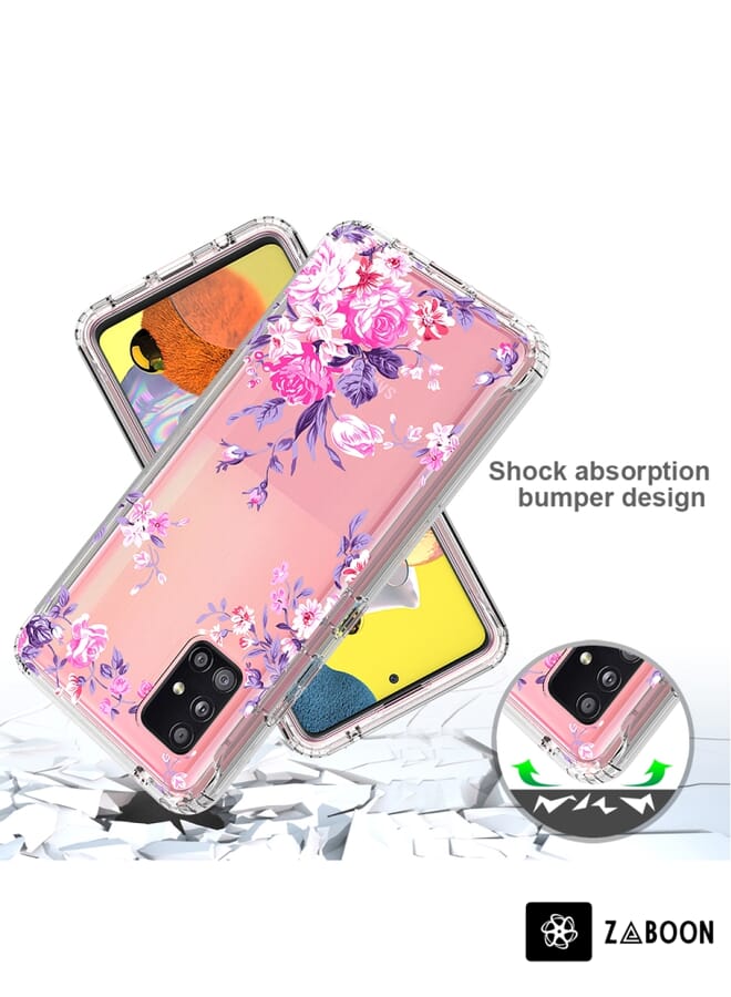 Zaboon Protective Case Cover For Samsung Galaxy A51 5G 2 in 1 High Transparent Painted Shockproof PC + TPU Protective Case - Image 3