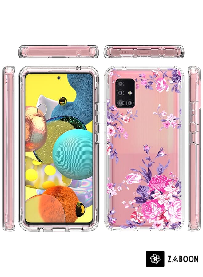 Zaboon Protective Case Cover For Samsung Galaxy A51 5G 2 in 1 High Transparent Painted Shockproof PC + TPU Protective Case - Image 2
