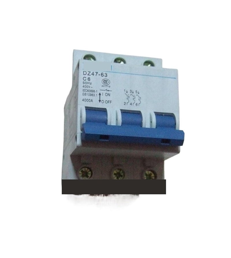 نوع C 3P 6A 400V 50 60Hz قاطع دائرة مصغر MCB
