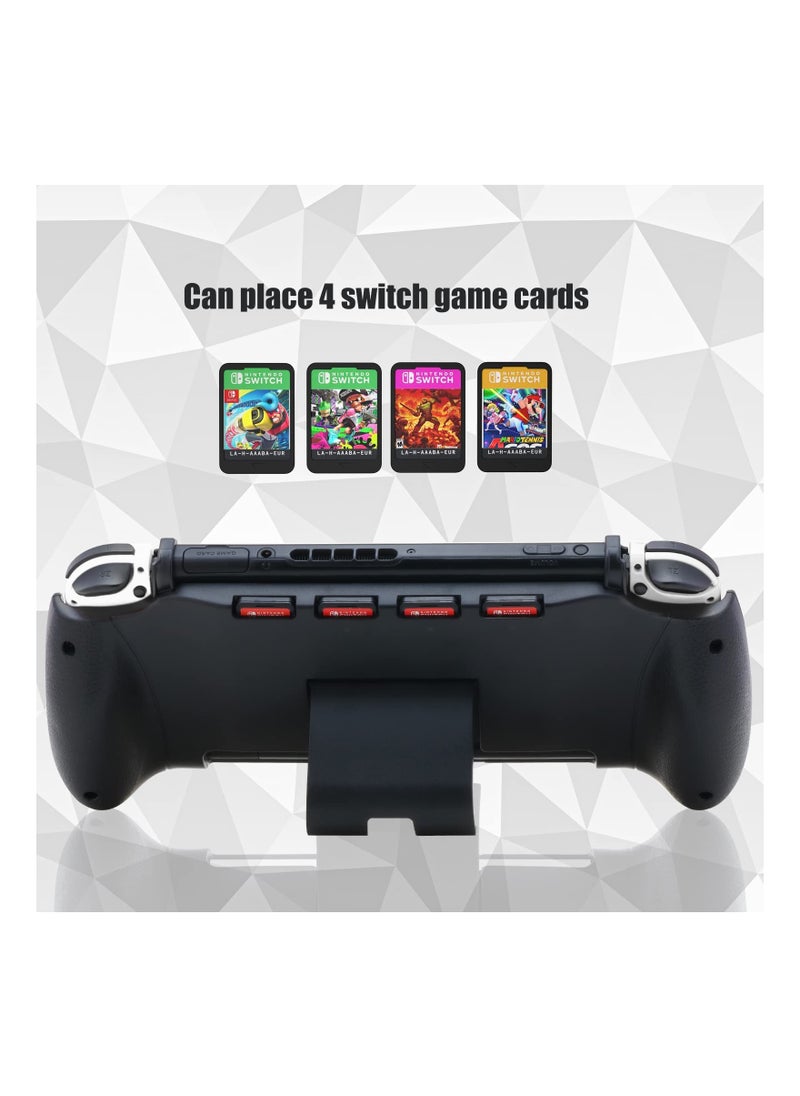 SYOSI - Fit for Switch OLED Grip, MAKINGTEC for Switch OLED Accessories Grip with Game Storage and Kickstand, Hand Grip Compatible with for Nintendo Switch and for Switch OLED - Image 1