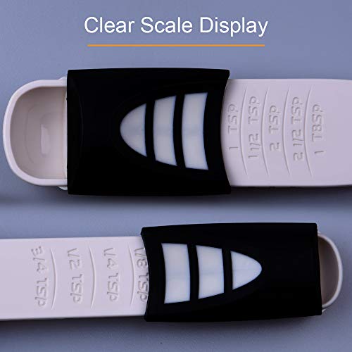 LOMILY Adjustable Measuring Spoon White,Creative Double End Adjustable Scale, Eight Stalls Measuring Spoon,Measuring Dry/Semi-Liquid Ingredients,Metering Spoon for Baking,Cooking,Coffee,Sugar,Salt,Powder. - Image 2