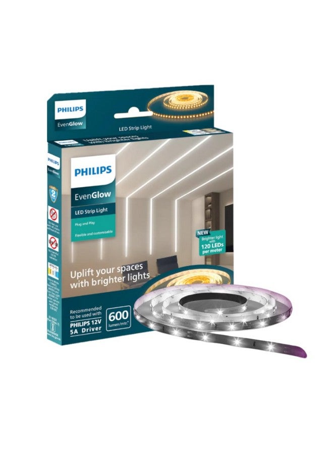 PHILIPS Polycarbonate LED Profile Light for Ceiling|5-Meter 120 LED Strip Light for Home Decoration|Even Glow, Cool Day Light|Pack of 1 (Driver Required Separately) - Image 1