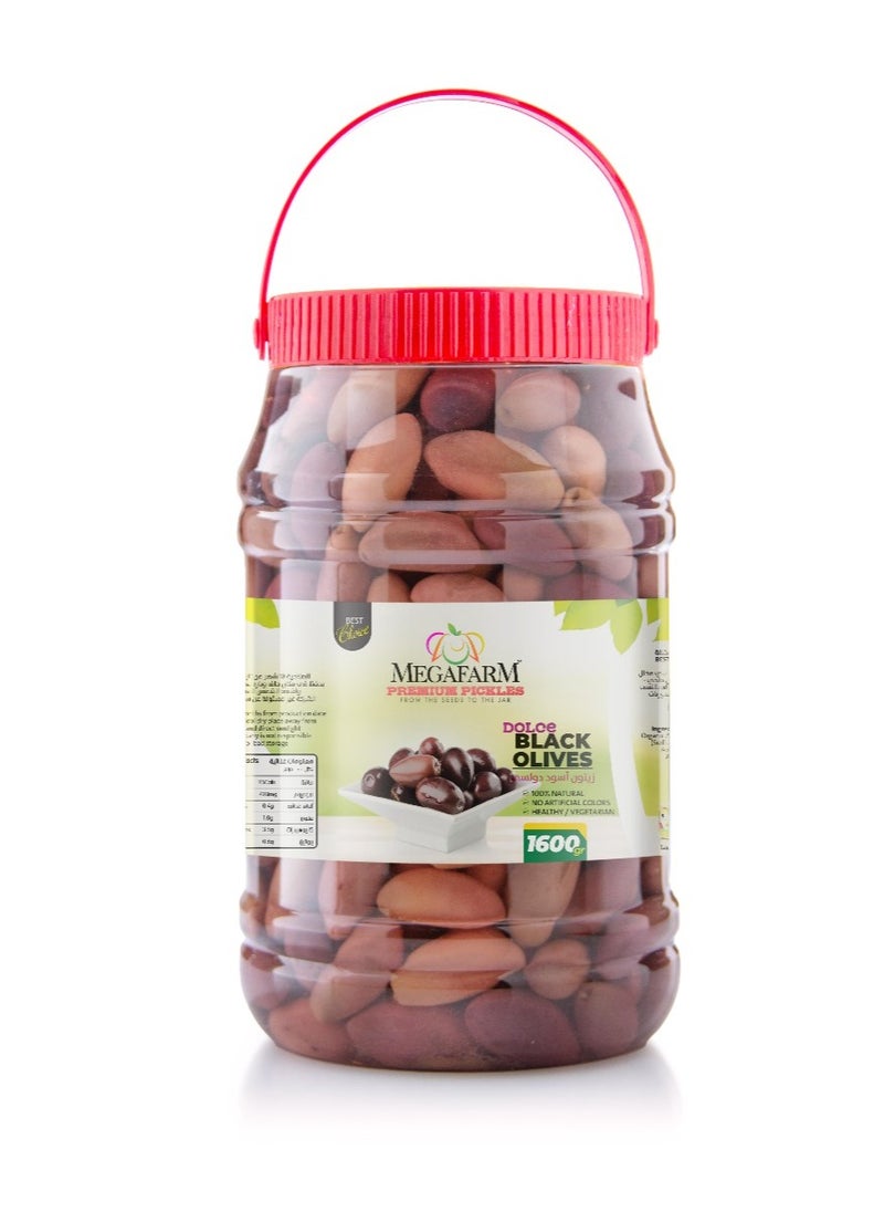 Megafarm Pickled Dolce Black Olives 1.6kg  - Image 1