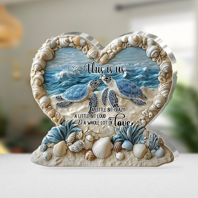 Jesuspirit - Custom-Shaped Acrylic Plaque â€“ Gift for Husband, Wife, or Couple, Birthday, Christmas Gifts For Men, Women - To My Wife, Husband (Turtle You And Me) - Image 5