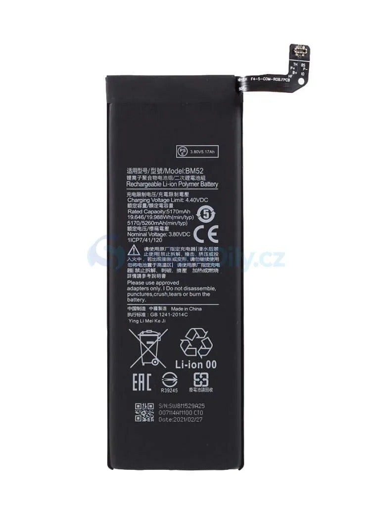 ICS Battery BM52 for Xiaomi Mi Note 10 / Mi Note 10 Lite / Mi Note 10 Pro - Image 1