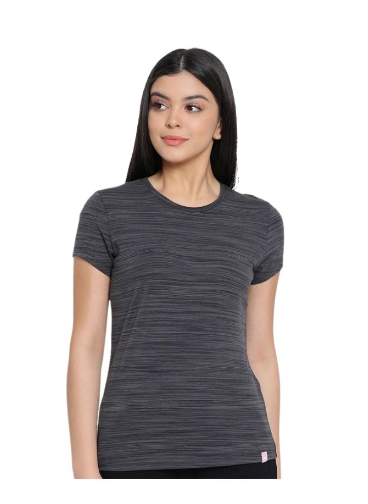Lyra Grey Activewear T-shirt for Women | Color Shade May Vary  - Image 1