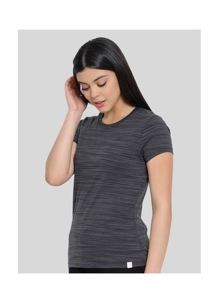 Lyra Grey Activewear T-shirt for Women | Color Shade May Vary  - Image 3