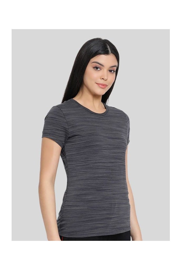 Lyra Grey Activewear T-shirt for Women | Color Shade May Vary  - Image 4