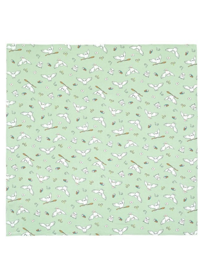 Harry Potter - Harry Potter Hedwig Owl 4 Pack Swaddles Green/Maroon/Blue/White One Size - Image 1