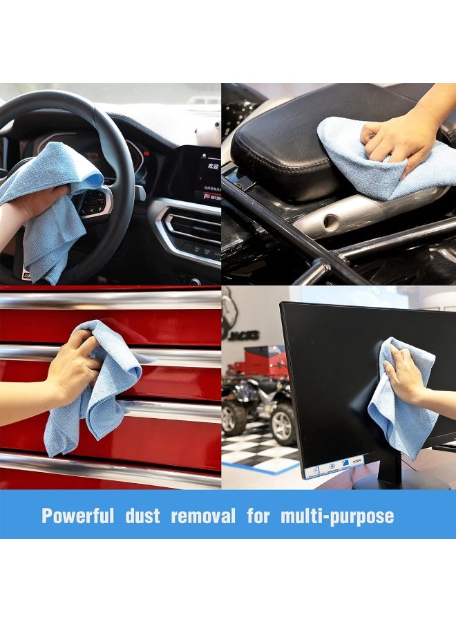 3XR Microfiber Cleaning Cloths 5PCS 40x30cm, Multi-Color High Absorbent Soft Towels for Car, Bike, Home & Kitchen Use, Lint-Free, Scratch-Free, Quick Drying Wash Cloths for Polishing, Dusting, and Surface Cleaning 250GSM, 5576 - Image 4
