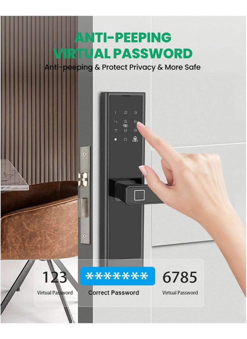 Smart Door Lock,Biometric Fingerprint Door Lock, Keyless Entry Door Lock, Door Lock with Keypad, 240-4585 Mortise Smart Door Lock, Digital Door Lock with Handle, WiFi Door Lock with APP Control - pzsku/ZCC487A70A0761FD30716Z/45/_/1728356622/2ad5f46d-f618-45b6-a516-3f1898e345da