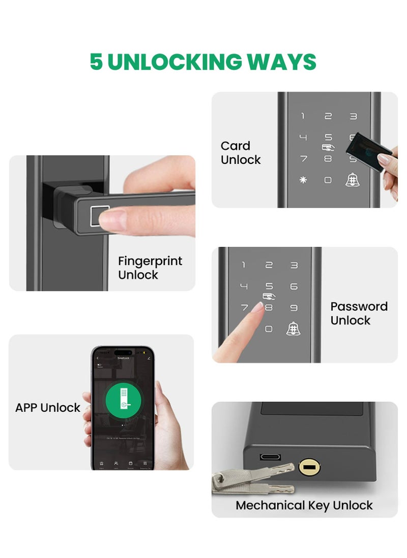 Smart Door Lock,Biometric Fingerprint Door Lock, Keyless Entry Door Lock, Door Lock with Keypad, 240-4585 Mortise Smart Door Lock, Digital Door Lock with Handle, WiFi Door Lock with APP Control - pzsku/ZCC487A70A0761FD30716Z/45/_/1728356641/8079df0d-c975-45fe-8bc9-9a1db4fdf219