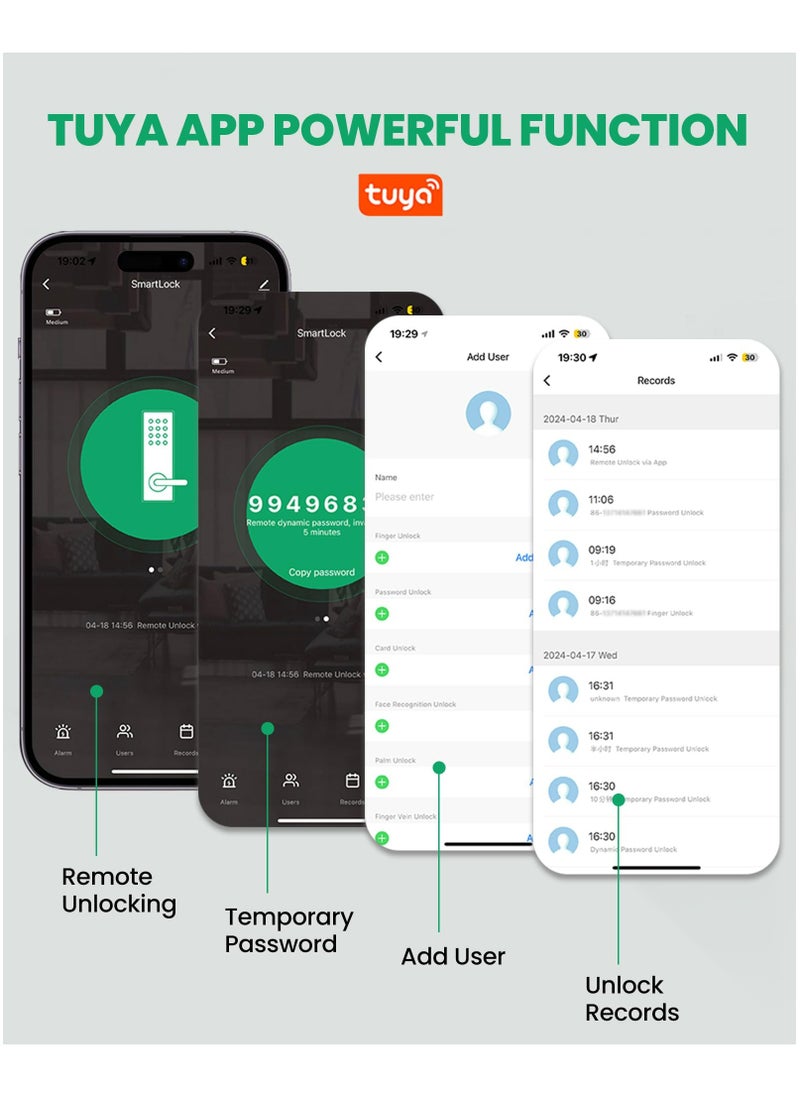 Smart Door Lock,Biometric Fingerprint Door Lock, Keyless Entry Door Lock, Door Lock with Keypad, 240-4585 Mortise Smart Door Lock, Digital Door Lock with Handle, WiFi Door Lock with APP Control - pzsku/ZCC487A70A0761FD30716Z/45/_/1728356678/20546742-f932-4c76-9937-df8b87b17a05