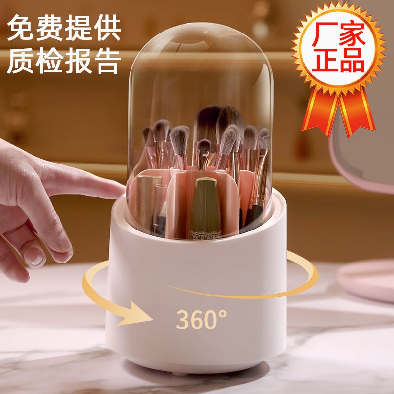 Aiyouhui Makeup Brush Storage Bucket Dust-Proof Transparent Acrylic Desktop Lipstick Cosmetics Storage Box High-End - Image 3