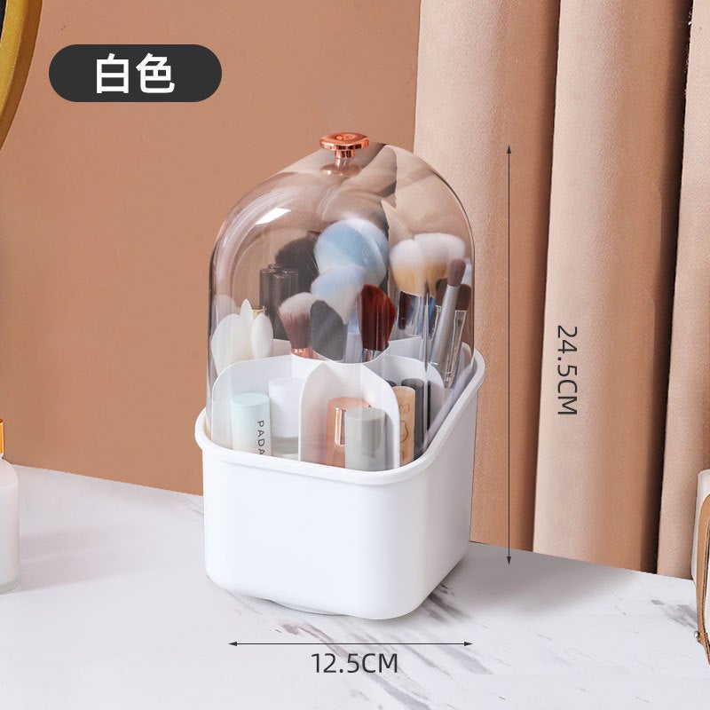 Aiyouhui Makeup Brush Storage Bucket Dust-Proof Transparent Acrylic Desktop Lipstick Cosmetics Storage Box High-End - Image 1