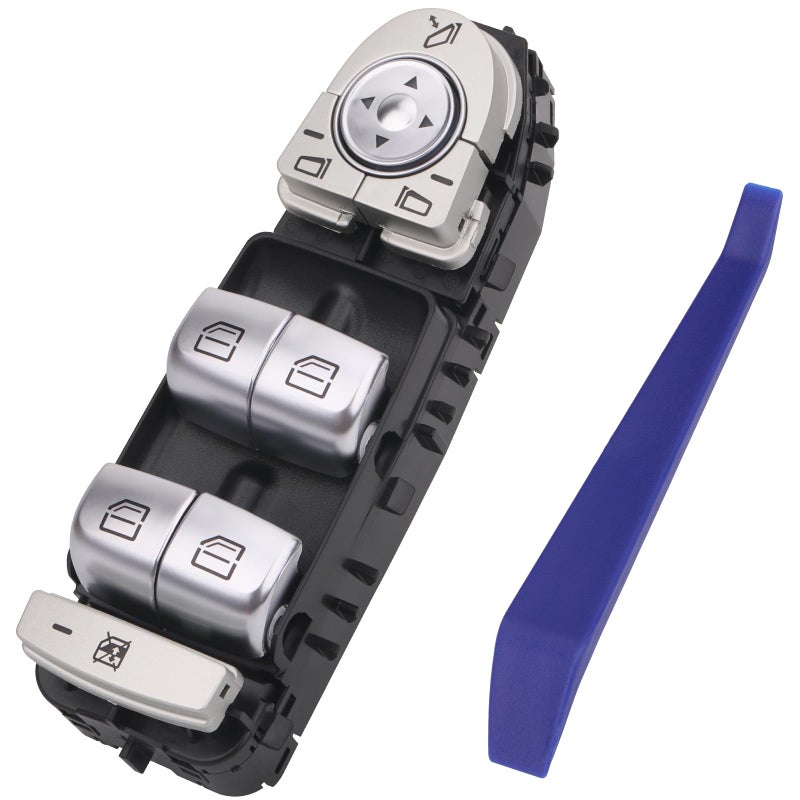 Obaee Master Power Window Switch Front Driver Side Compatible with MercedesBenz C300 C350e C43 AMG C63 AMG C63 AMG S GLC300 GLC43 AMG 20152018 Replace A2059056811 2059056811 BlackColor