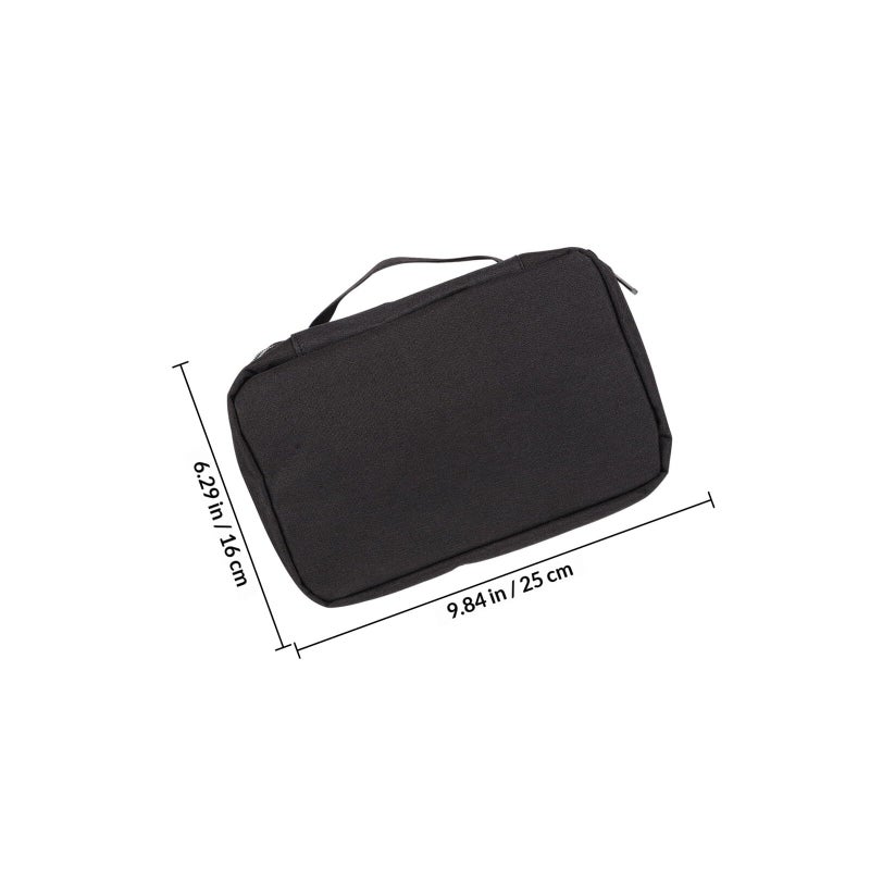 Waterproof Hanging Toiletry Bag Foldable Cosmetic Organizer Pouch Black - Image 3