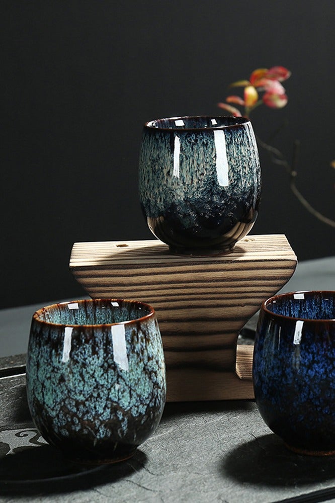 2pcs High-end Ceramic Chinese Kongfu Tea Cup Green Vintage Traditional Mate Cup Coffee Mug For Home Commerce Teahouse - Image 4