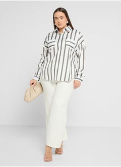 Ella Plus Striped Button Down Shirt  - Image 4