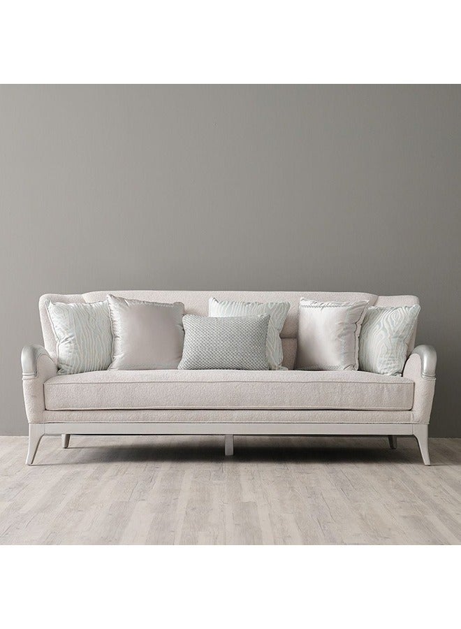 DANUBE HOME Busselton 3 Seater Fabric Sofa Three Seat Sofas Living Room Furniture For Home L 230 x W 91 x H 99 cm Grey - Image 5