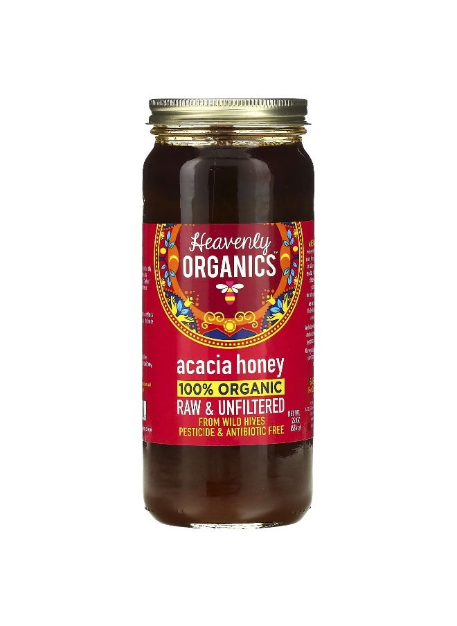Heavenly Organics Heavenly Organics, 100% Organic Acacia Honey, Raw & Unfiltered, 22 oz (624 g)  - Image 1