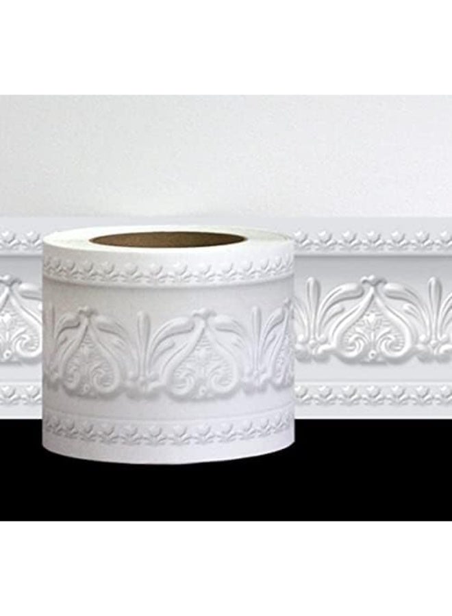 WITPOCE FIXPIX Royal Tulip Peel and Stick Wall Border Easy to Apply (Neutral Gray) - Image 3