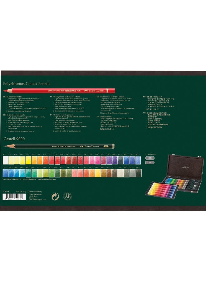 فابير كاستل أقلام تلوين فابر كاستل بوليكروموس، علبة خشبية، 48 لونًا - Image 3