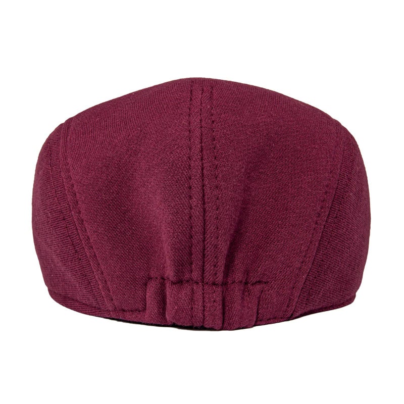 VOBOOM Men's Cotton Flat Ivy Gatsby Newsboy Driving Hat Cap (Burgundy) - Image 4