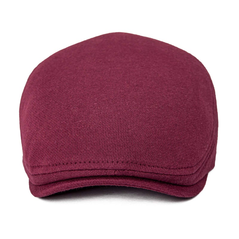 VOBOOM Men's Cotton Flat Ivy Gatsby Newsboy Driving Hat Cap (Burgundy) - Image 3