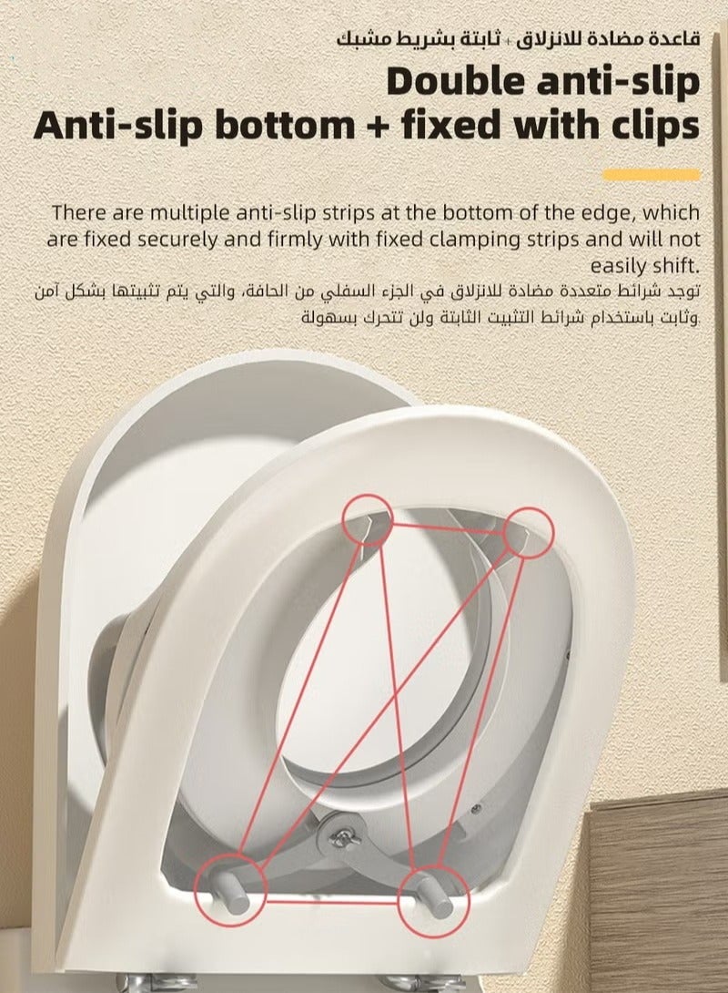 DOOKOO Potty Training Seat, Removable Design Toilet Train Seats, Potties Chair for Kids Toddlers Boys Girls, Portable Children Travel Toileting Toilets, with Handles and Backrest, Grey Cartoon Crown Shape  - Image 2