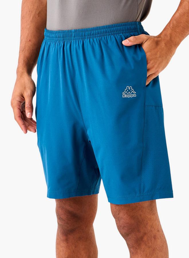 Kappa Logo Print Shorts with Elasticated Waist and Pockets - Image 1