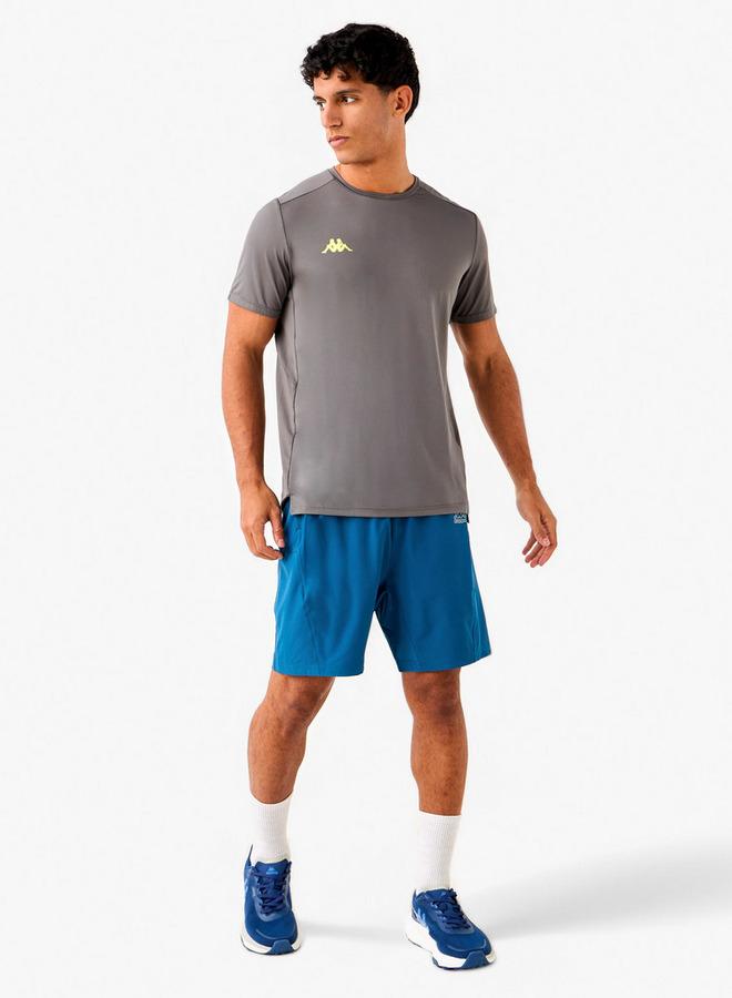 Kappa Logo Print Shorts with Elasticated Waist and Pockets - Image 2