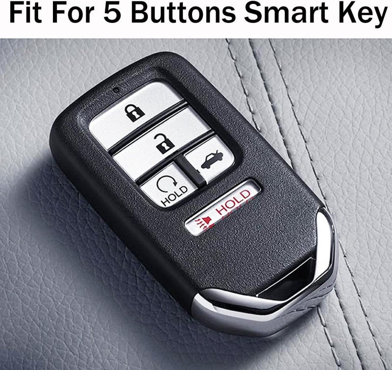 Coolbestda 2Pcs Silicone Key Cover Case Keyless Entry Fob Skin Jacket Full Protector Remote for 2018 2017 2016 2015 Honda Accord Civic CR-V CRV Pilot EX EX-L Touring Premium - Image 2