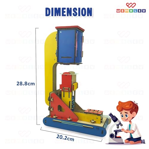 Wembley Hydraulic Microscope| DIY STEM Kit for Kids 7-10 Years| Learn Magnification, Reflection of Light & Types of Lenses | Educational Science Experiment Toy for Kids - Image 4