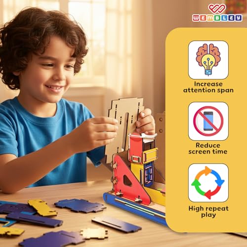 Wembley Hydraulic Microscope| DIY STEM Kit for Kids 7-10 Years| Learn Magnification, Reflection of Light & Types of Lenses | Educational Science Experiment Toy for Kids - Image 3