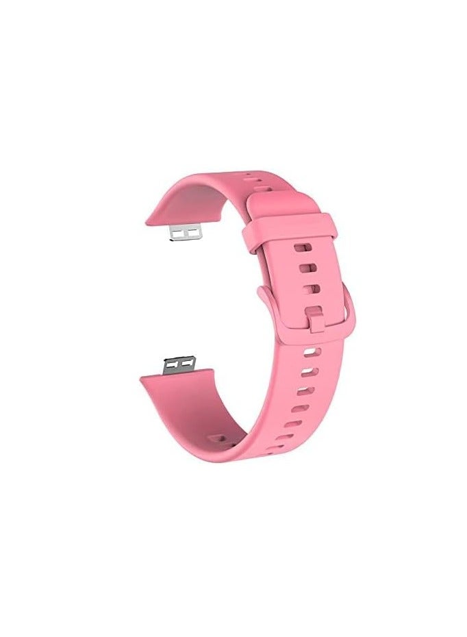 watch Fit Band Strap,Silicone Replacement Wristband (Light Pink)