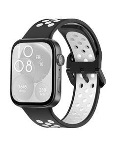 Generic Silicone Strap for Huawei Watch Fit 3 Strap, Nike Breathable Soft Silicone Replacement Strap for Huawei Watch Fit 3 Band Women/Men, Adjustable Waterproof Sports Strap for Huawei Fit3  - Image 1