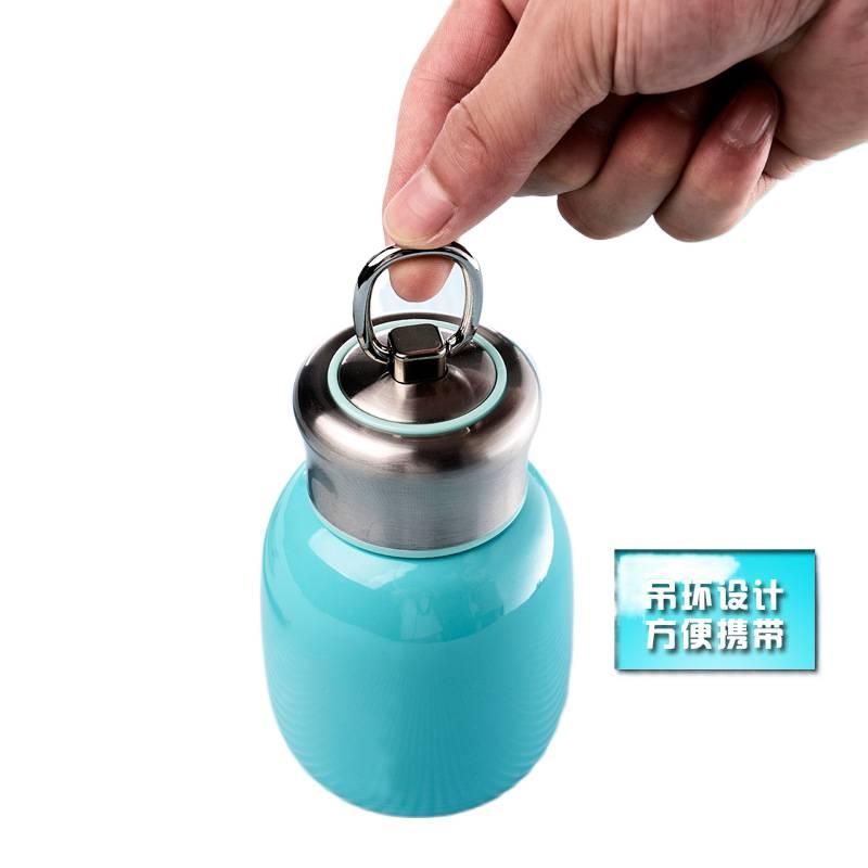 قارورة مياه معزولة، ستانلس ستيل، فضي، 280 ml، مناسب للتنقل من الستانلس ستيل باللون الفضي - Image 3