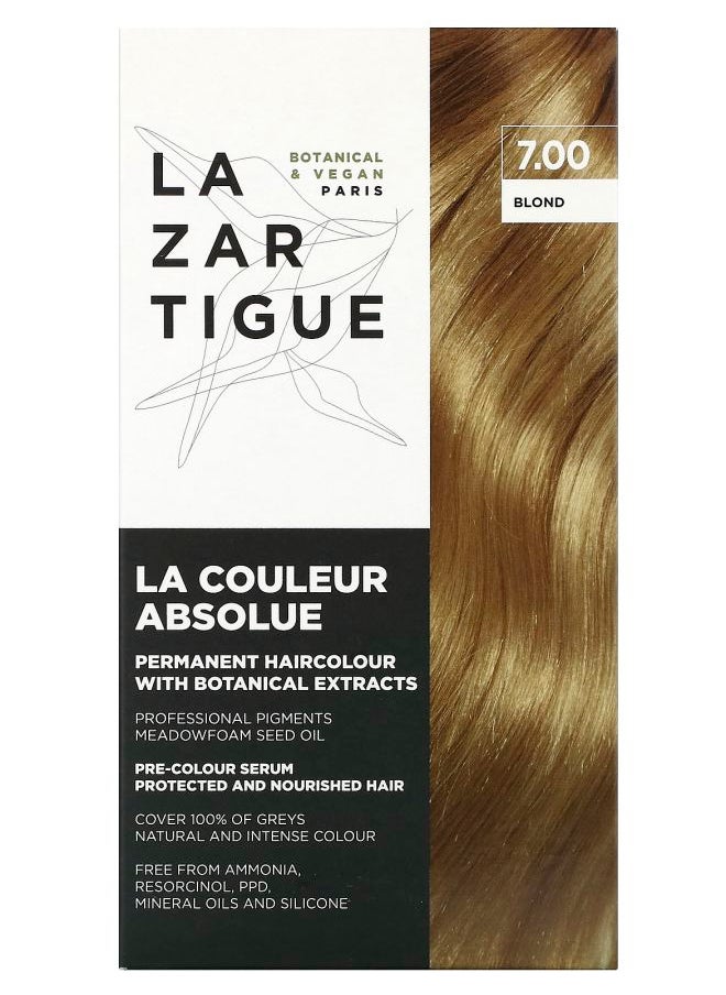 Lazartigue Permanent Haircolor with Botanical Extracts 7.00 Blond 1 Application 