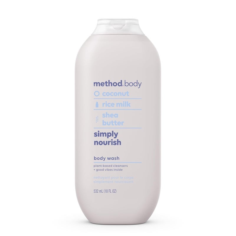 Method Method Body Wash, Simply Nourish, Paraben and Phthalate Free, 18 oz (Pack of 1)