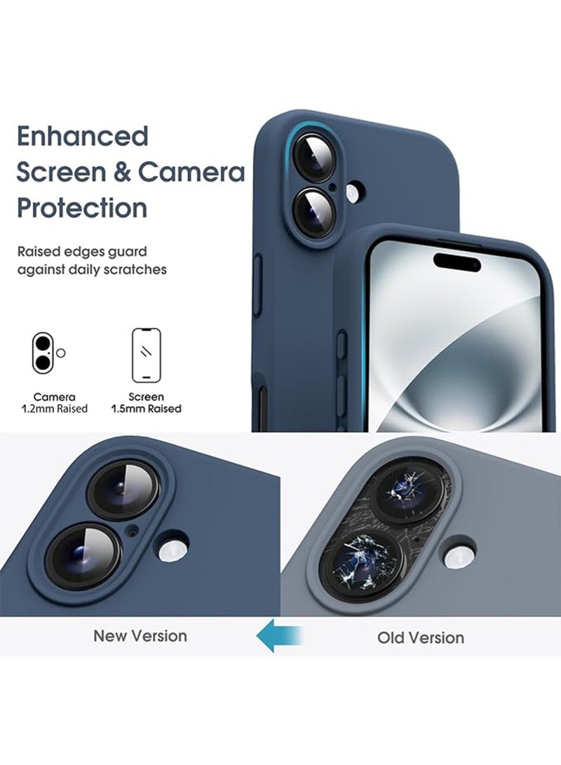 WRISTWISE Case Cover for iPhone 16 Plus - [Camera All-Round Protection] [Soft Microfiber Lining Anti-Scratch] Shockproof Phone Case Cover, Blue - Image 2