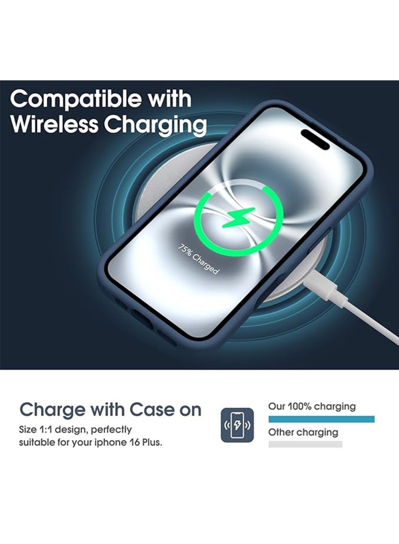 WRISTWISE Case Cover for iPhone 16 Plus - [Camera All-Round Protection] [Soft Microfiber Lining Anti-Scratch] Shockproof Phone Case Cover, Blue - Image 5