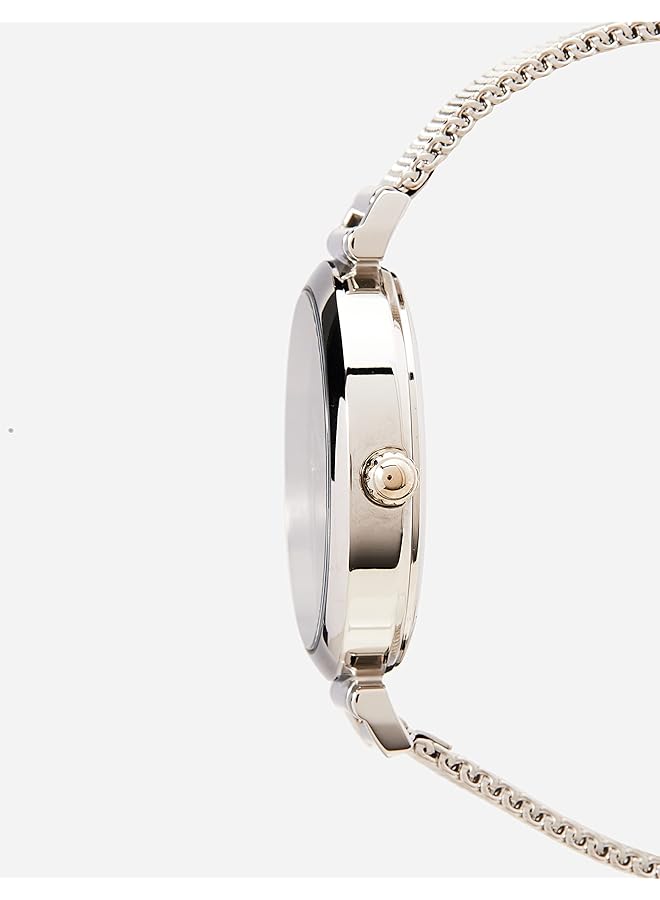 لوراس ساعة كوارتز تناظرية من الفولاذ المقاوم للصدأ بمينا أشعة الشمس باللون الأزرق الداكن للنساء Rg209Tx9 - Image 3