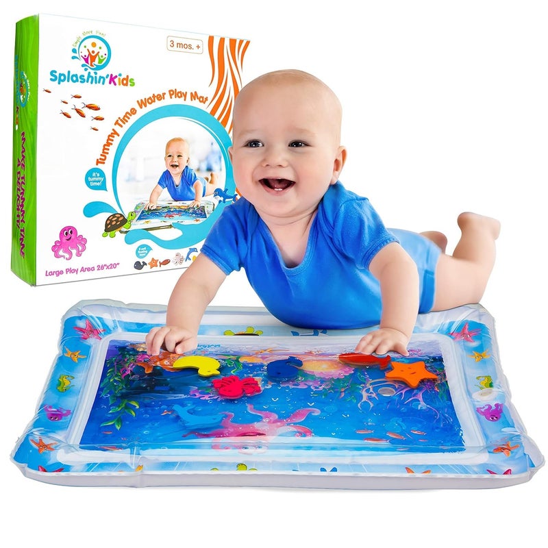 Tummy Time Water Play Mat for Babies, Inflatable Activity Centre, Multicolour  - Image 5
