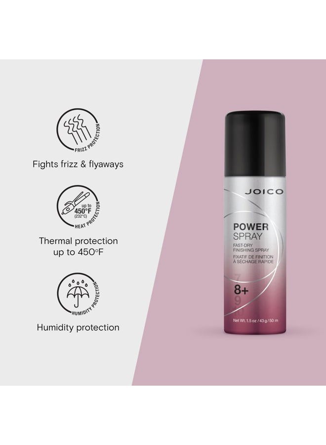 JOICO Power Spray Fast-Dry Finishing Spray | For Most Hair Types | Protect Against Heat & Humidity | Protect Against Pollution & Harmful UV | Paraben & Sulfate Free | 72 Hour Hold | 1.5 Fl Oz - Image 3