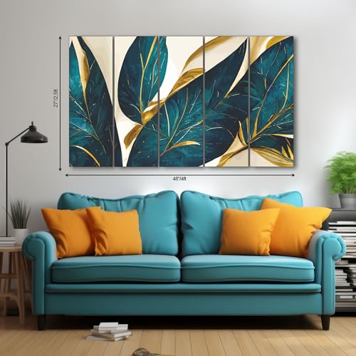 The Castle Decor- flowers painting with frame 5 Big Size (27x48) Multiple Frames Wall Art Painting for living room,Bedroom,Drawing room,Hotels-Wooden Framed-Digital Painting - Image 2