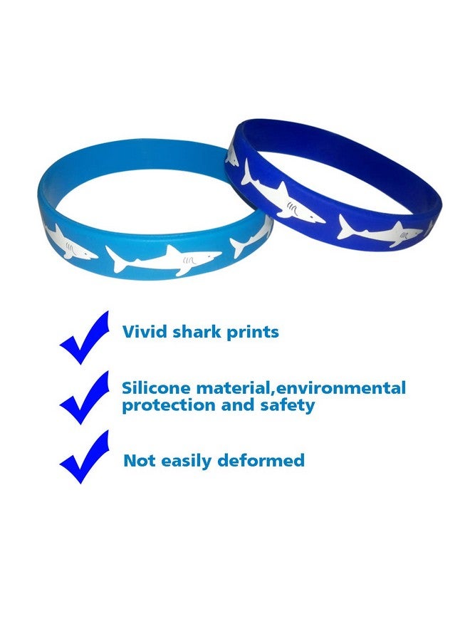 CupaPlay 48 Pcs Shark Party Favors Rubber Bracelets Under The Sea/Baby Shark Birthday Party Supplies Goodie Bag Stuffers Fillers Slicone Wristbands - Image 5